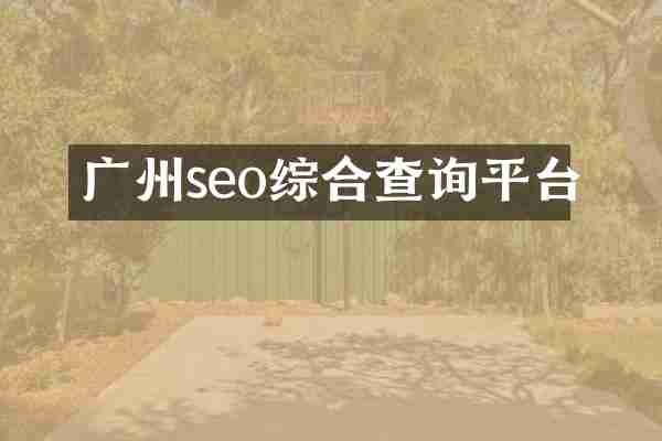 广州seo综合查询平台