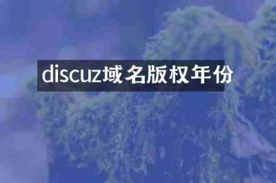 discuz域名版权年份