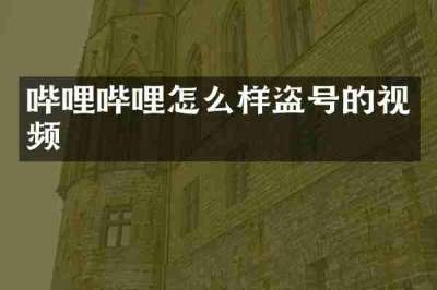 哔哩哔哩怎么样盗号的视频