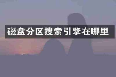 磁盘分区搜索引擎在哪里