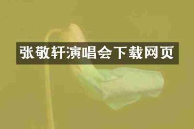 张敬轩演唱会下载网页