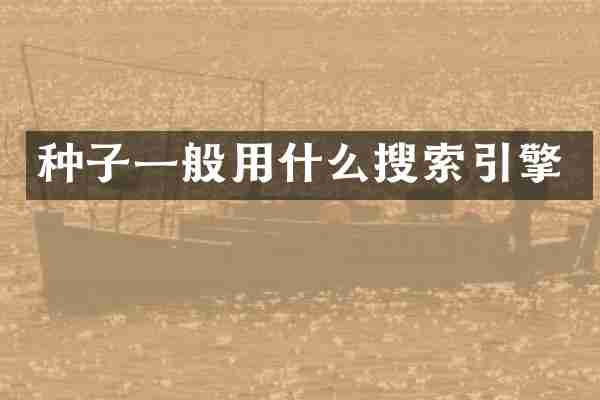 种子一般用什么搜索引擎