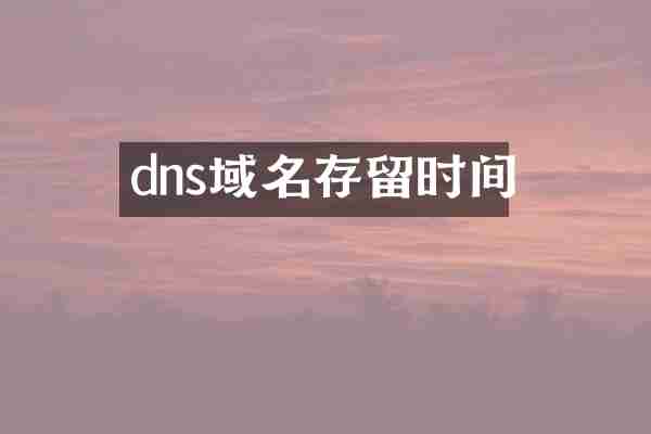dns域名存留时间