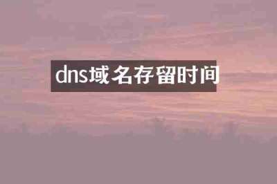 dns域名存留时间