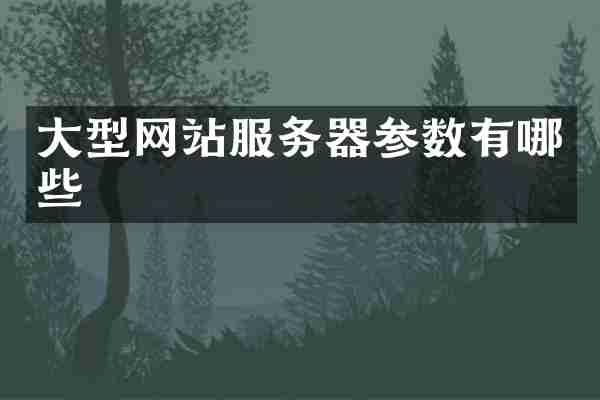 大型网站服务器参数有哪些