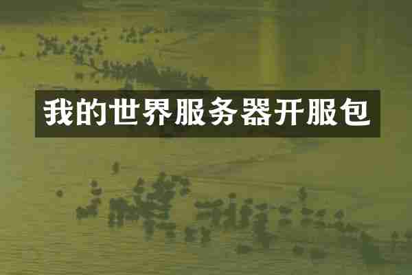 我的世界服务器开服包