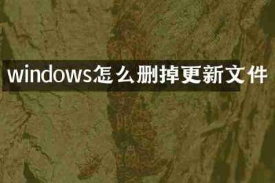 windows怎么删掉更新文件