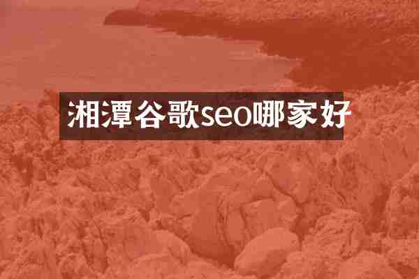 湘潭谷歌seo哪家好