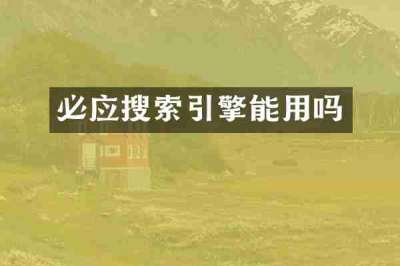 必应搜索引擎能用吗