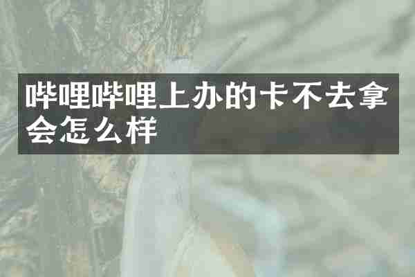 哔哩哔哩上办的卡不去拿会怎么样