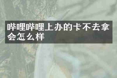 哔哩哔哩上办的卡不去拿会怎么样