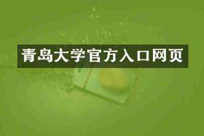青岛大学官方入口网页