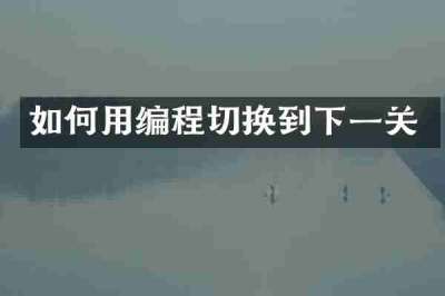 如何用编程切换到下一关