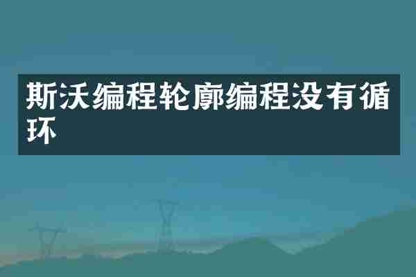 斯沃编程轮廓编程没有循环