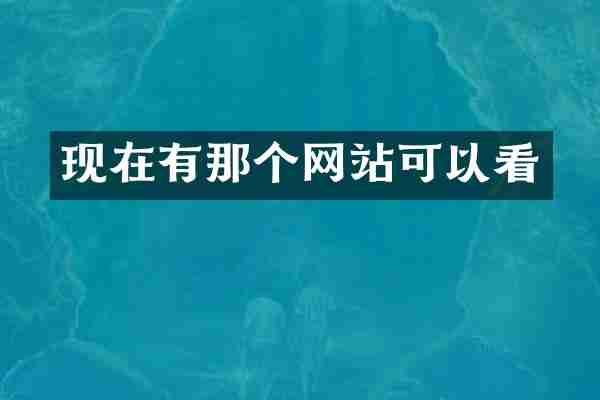 现在有那个网站可以看