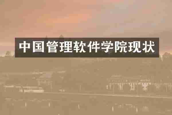 中国管理软件学院现状