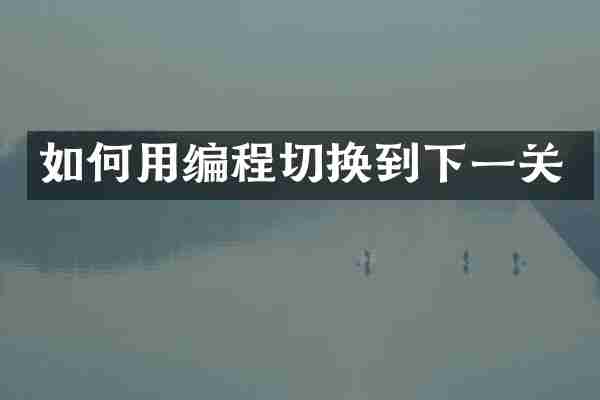 如何用编程切换到下一关