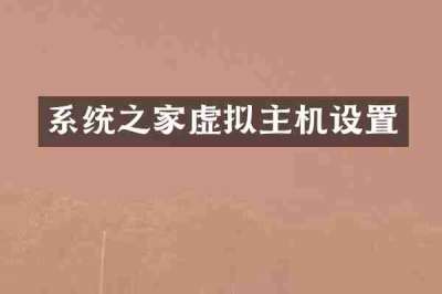 系统之家虚拟主机设置