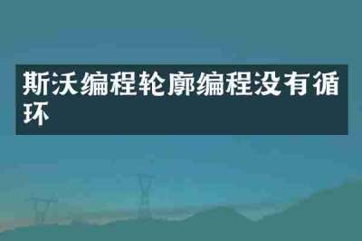 斯沃编程轮廓编程没有循环