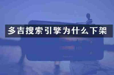 多吉搜索引擎为什么下架