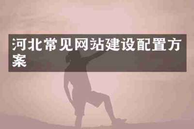 河北常见网站建设配置方案