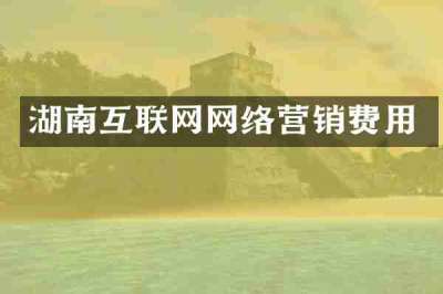 湖南互联网网络营销费用