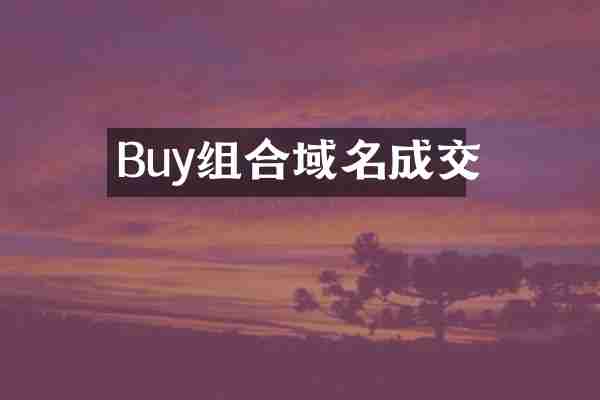 Buy组合域名成交