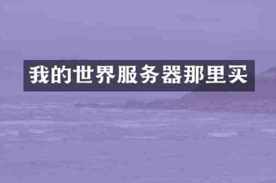 我的世界服务器那里买
