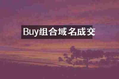Buy组合域名成交