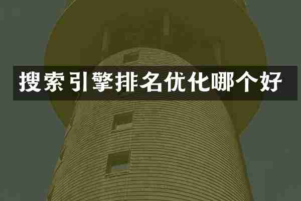搜索引擎排名优化哪个好