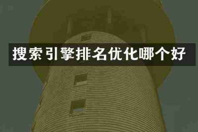 搜索引擎排名优化哪个好