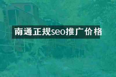 南通正规seo推广价格