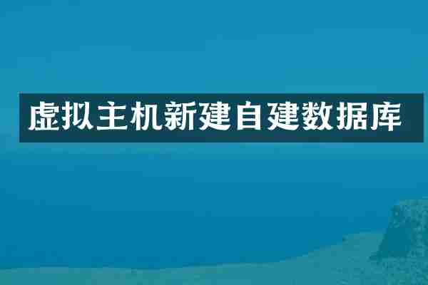 虚拟主机新建自建数据库