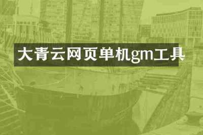 大青云网页单机gm工具