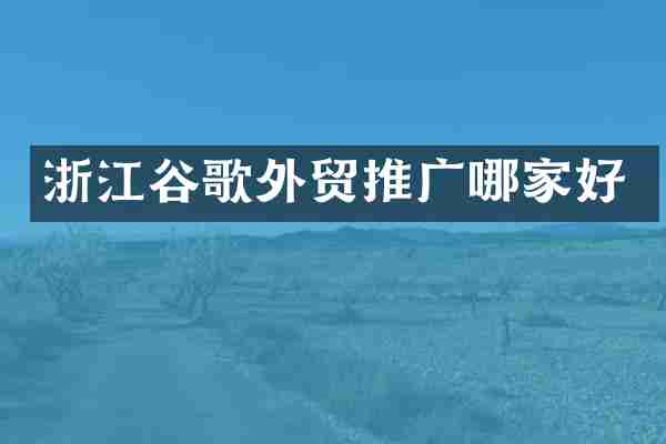 浙江谷歌外贸推广哪家好