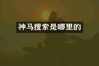 神马搜索是哪里的