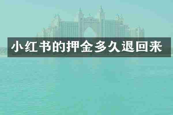 小红书的押金多久退回来