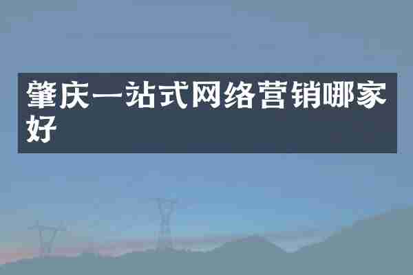 肇庆一站式网络营销哪家好
