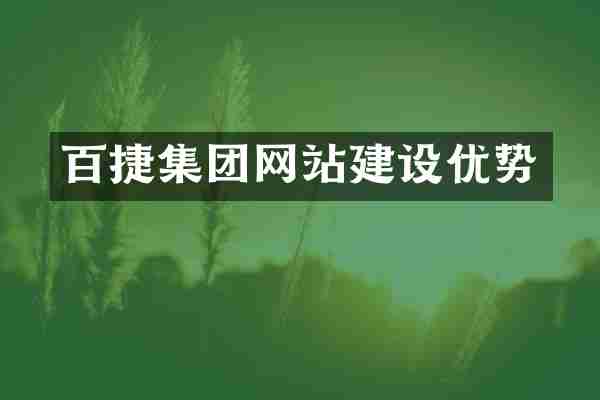 百捷集团网站建设优势