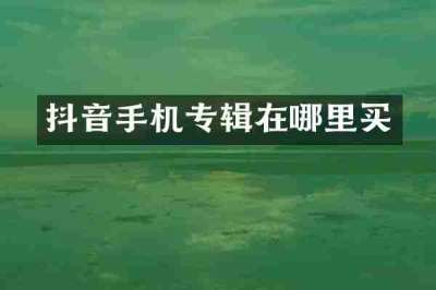抖音手机专辑在哪里买