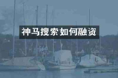 神马搜索如何融资