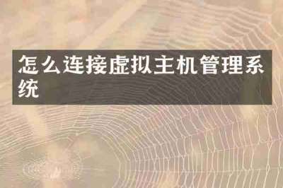 怎么连接虚拟主机管理系统