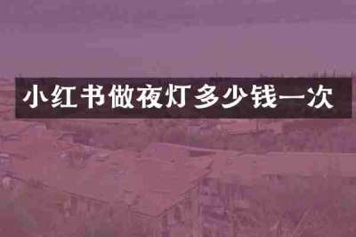 小红书做夜灯多少钱一次