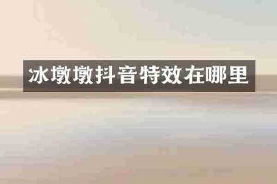 冰墩墩抖音特效在哪里
