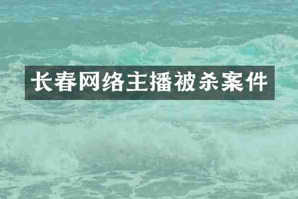 长春网络主播案件