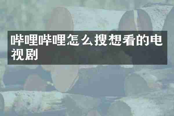 哔哩哔哩怎么搜想看的电视剧