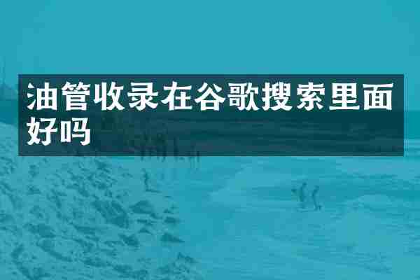 油管收录在谷歌搜索里面好吗
