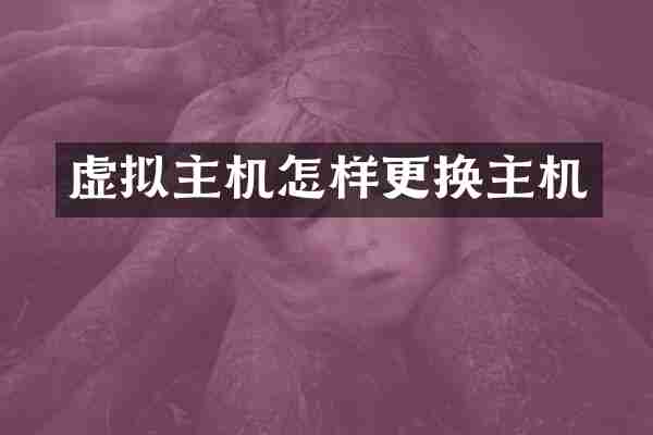 虚拟主机怎样更换主机