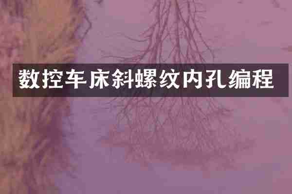 数控车床斜螺纹内孔编程