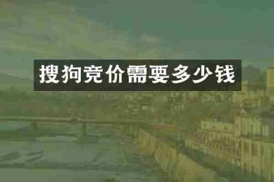 搜狗竞价需要多少钱